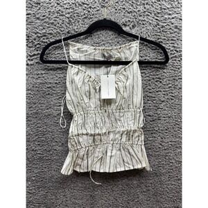 NWT Faithful The Brand Cesale Sleeveless Top Trieste Stripe White Womens Size XS